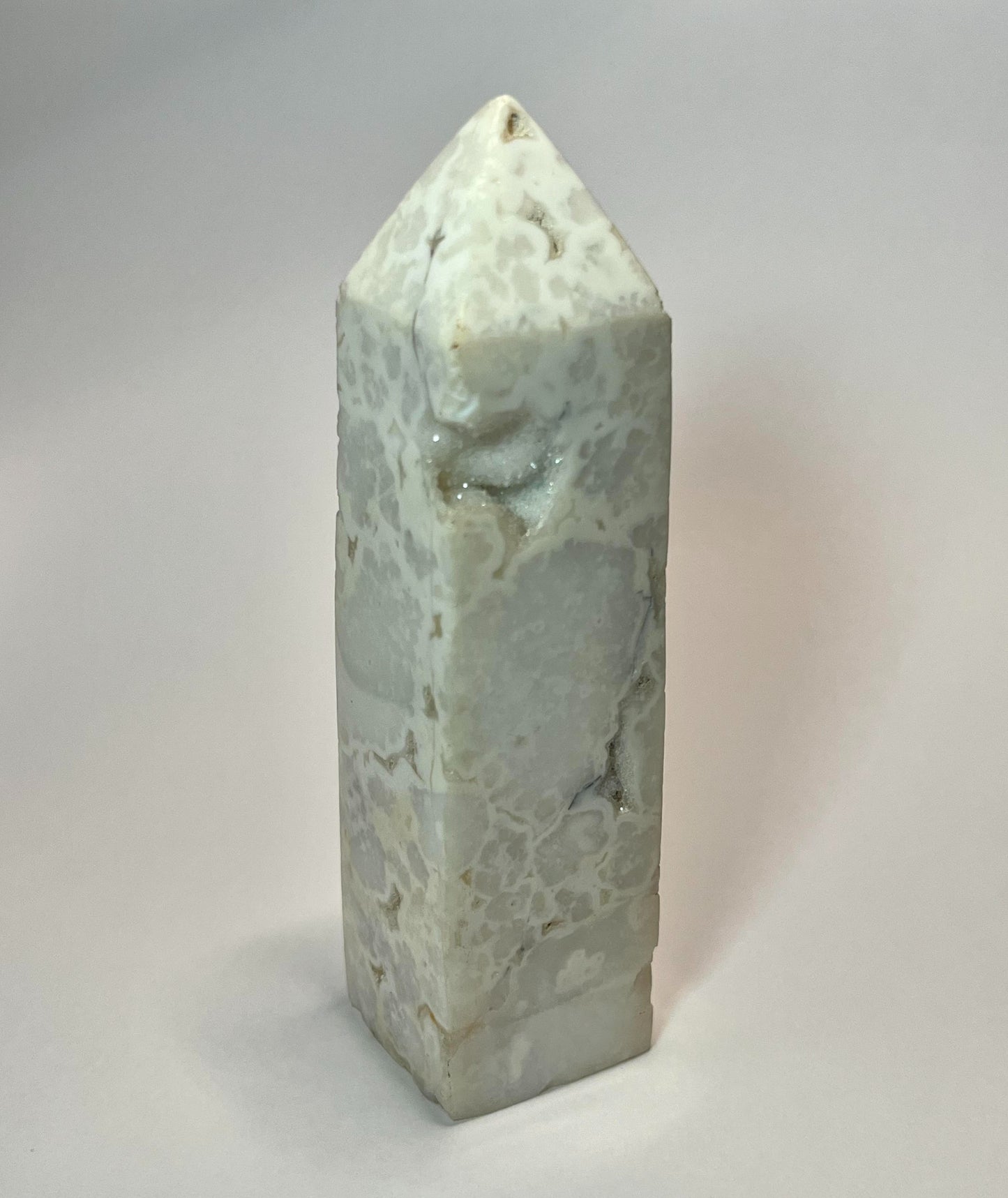 Natural White Agate Tower